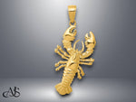 Load image into Gallery viewer, 14K Yellow Gold Lobster Pendant with Necklace Chain Options
