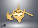 Load image into Gallery viewer, 14K Yellow Gold 3D Faith, Hope And Charity Charm with Necklace Chain Options
