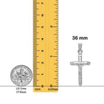 Load image into Gallery viewer, 14K White Gold Crucifix Pendant with Necklace Chain Options
