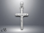 Load image into Gallery viewer, 14K White Gold Crucifix Pendant with Necklace Chain Options
