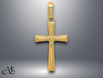 Load image into Gallery viewer, 14K Yellow Gold or White Gold Diamond-cut X Cross Pendant with Necklace Chain Options
