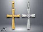 Load image into Gallery viewer, 14K Yellow Gold or White Gold Diamond-cut X Cross Pendant with Necklace Chain Options
