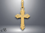 Load image into Gallery viewer, 14K Yellow Gold Cross Pendant with Necklace Chain Options
