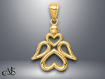 Load image into Gallery viewer, 14K Yellow Gold Angel Pendant with Necklace Chain Options
