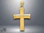 Load image into Gallery viewer, 14K Yellow Gold Polished Latin Cross Pendant with Necklace Chain Options

