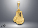 Load image into Gallery viewer, 14K Yellow Gold Boxing Glove Charm with Necklace Chain Options
