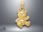 Load image into Gallery viewer, 14K Yellow Gold Teddy Bear Charm with Necklace Chain Options
