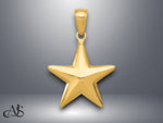 Load image into Gallery viewer, 14K Yellow Gold Polished 3-D Star Pendant with Necklace Chain Options
