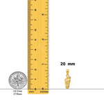 Load image into Gallery viewer, 14K Yellow Gold Diamond-cut Foot Charm with Necklace Chain Options
