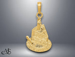 Load image into Gallery viewer, 14K Yellow Gold Slice of Cake with Candle HAPPY BIRTHDAY Pendant with Necklace Chain Options
