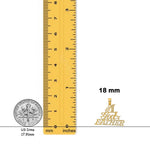 Load image into Gallery viewer, 14K Yellow Gold #1 GODFATHER Charm with Necklace Chain Options
