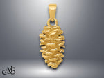 Load image into Gallery viewer, 14K Yellow Gold 3-D Pinecone Pendant with Necklace Chain Options
