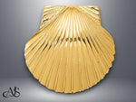 Load image into Gallery viewer, 14K Yellow Gold Fits Up To 8mm and 10mm Medium Scallop Shell Slide with Necklace Chain Options
