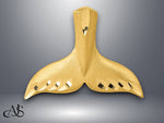 Load image into Gallery viewer, 14K Yellow Gold Diamond-cut Whale Tail Slide with Necklace Chain Options
