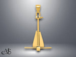 Load image into Gallery viewer, 14K Yellow Gold 3D Moveable Anchor Pendant with Necklace Chain Options
