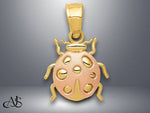 Load image into Gallery viewer, 14K Two Tone Gold Ladybug Pendant with Necklace Chain Options
