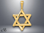 Load image into Gallery viewer, 14K Yellow Gold Polished Star of David Pendant with Necklace Chain Options
