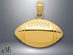 Load image into Gallery viewer, 14K Yellow Gold Football Charm with Necklace Chain Options
