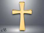 Load image into Gallery viewer, 14K Yellow Gold or White Gold Polished Cross Chain Slide with Necklace Chain Options
