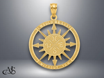Load image into Gallery viewer, 14K Yellow Gold Satin / Polished Lost Without You Compass Pendant with Necklace Chain Options
