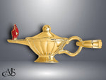 Load image into Gallery viewer, 14K Yellow Gold W/ Red Enamel Polished 3-D Genie Lamp Charm with Necklace Chain Options
