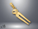 Load image into Gallery viewer, 14K Yellow Gold 3-D Moveable Pliers Charm with Necklace Chain Options
