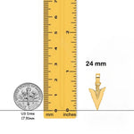 Load image into Gallery viewer, 14K Yellow Gold or White Gold 3-D Arrowhead Charm with Necklace Chain Options
