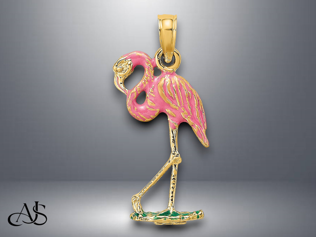14K Yellow Gold 3-D Paint Brush Charm with Necklace Chain Options