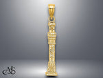 Load image into Gallery viewer, 14K Yellow Gold 3D Pilgrim Memorial Monument Charm with Necklace Chain Options
