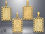 Load image into Gallery viewer, 14K Yellow Gold Playing Cards Charm with Necklace Chain Options
