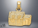 Load image into Gallery viewer, 14K Yellow Gold 3D Kings Arms Tavern Williamsburg, VA Charm with Necklace Chain Options
