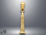 Load image into Gallery viewer, 14K Yellow Gold 3D Washington Monument Charm with Necklace Chain Options
