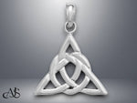 Load image into Gallery viewer, 14K Yellow Gold White Gold Celtic Trinity Knot Charm with Necklace Chain Options
