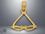 Load image into Gallery viewer, 14K Yellow Gold 3-D Polished Butterfly Sunglasses Charm with Necklace Chain Options
