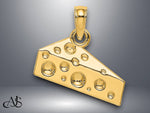 Load image into Gallery viewer, 14K Yellow Gold Cheese Wedge Charm with Necklace Chain Options

