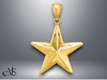 Load image into Gallery viewer, 14K Yellow Gold 3-D Nautical Star Charm with Necklace Chain Options
