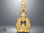 Load image into Gallery viewer, 14K Yellow Gold 3-D Polished Crown Charm with Necklace Chain Options
