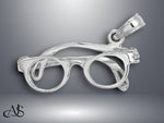 Load image into Gallery viewer, 14K Yellow Gold White Gold 3-D Moveable Glasses Charm with Necklace Chain Options
