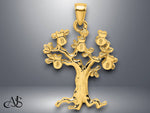 Load image into Gallery viewer, 14K Yellow Gold Cut-Out Money Tree Charm with Necklace Chain Options
