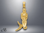 Load image into Gallery viewer, 14K Yellow Gold 3-D Mermaid Charm with Necklace Chain Options
