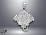Load image into Gallery viewer, 14K Yellow Gold White Gold Stingray Charm with Necklace Chain Options
