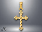 Load image into Gallery viewer, 14K Yellow Gold D/C Cross Pendant with Necklace Chain Options
