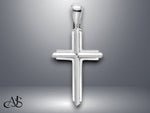 Load image into Gallery viewer, 14K Yellow Gold White Gold Polished Cross Charm with Necklace Chain Options
