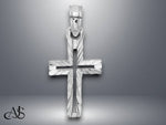 Load image into Gallery viewer, 14K Yellow Gold White Gold D/C Cross Charm with Necklace Chain Options
