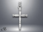 Load image into Gallery viewer, 14K Yellow Gold White Gold 3-D Polished Cross Charm with Necklace Chain Options
