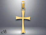 Load image into Gallery viewer, 14K Yellow Gold Polished Cross Charm with Necklace Chain Options
