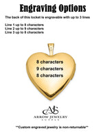 Load image into Gallery viewer, 14K Yellow Gold Polished Tree 20mm Heart Locket | Build Your Locket Necklace with Engraving, Photo insertions, and Chain Options
