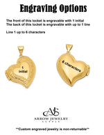 Load image into Gallery viewer, 14K Yellow Gold Fancy 20mm Heart Locket | Build Your Locket Necklace with Engraving, Photo insertions, and Chain Options
