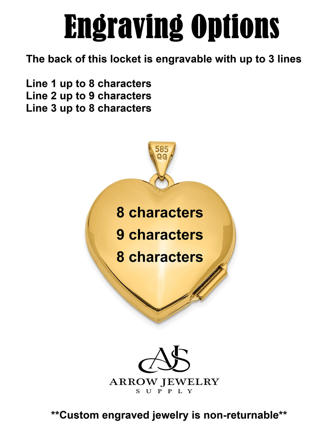 14K Two-tone Diamond 'Always in my heart' with Heart Charm Inside 21mm Heart Locket  | Build Your Locket Necklace with Engraving, Photo insertions, and Chain Options