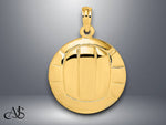 Load image into Gallery viewer, 14K Yellow Gold 2-D Polished Volleyball Charm with Necklace Chain Options

